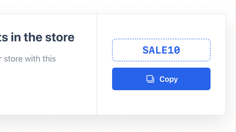 VovaBlocks Coupon and Promo Code block preview